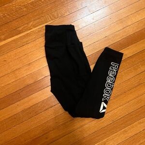 Reebok Black Leggings with Logo